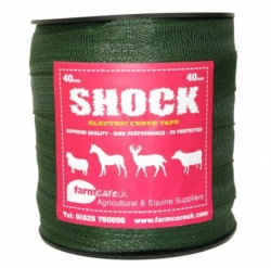 Shock Green 40mm Wide Electric Fence Tape